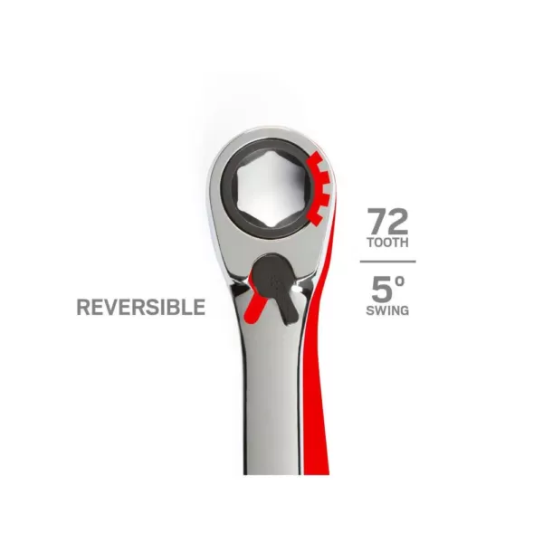 TEKTON 1/4 in. to 1 in. Reversible Ratcheting Combination Wrench Set Keeper (13-Piece)