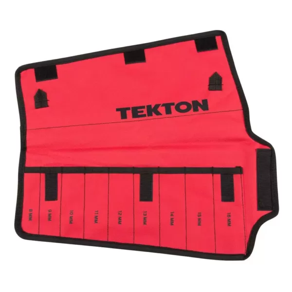 TEKTON 8 mm to 16 mm Combination Wrench Pouch (9-Tool)