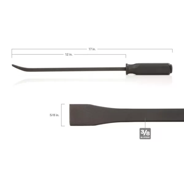 TEKTON 17 in. Angled Tip Handled Pry Bar with Striking Cap