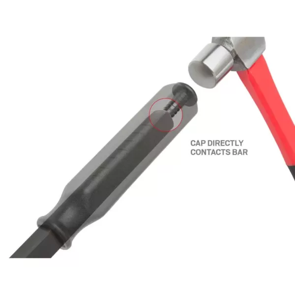 TEKTON 36 in. Angled Tip Handled Pry Bar with Striking Cap