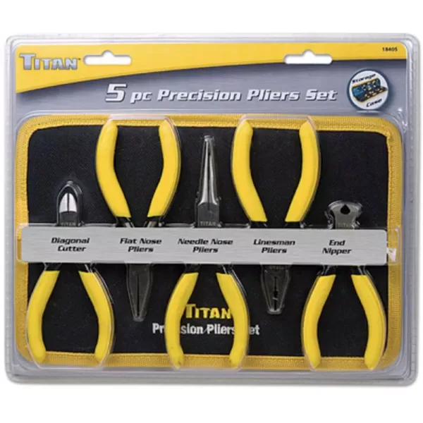 TITAN 5-Piece Precision Pliers Set with Case