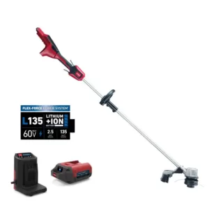 Toro 60-Volt Max Lithium-Ion Brushless Cordless 14 in. / 16 in. String Trimmer - 2.5 Ah Battery and Charger Included