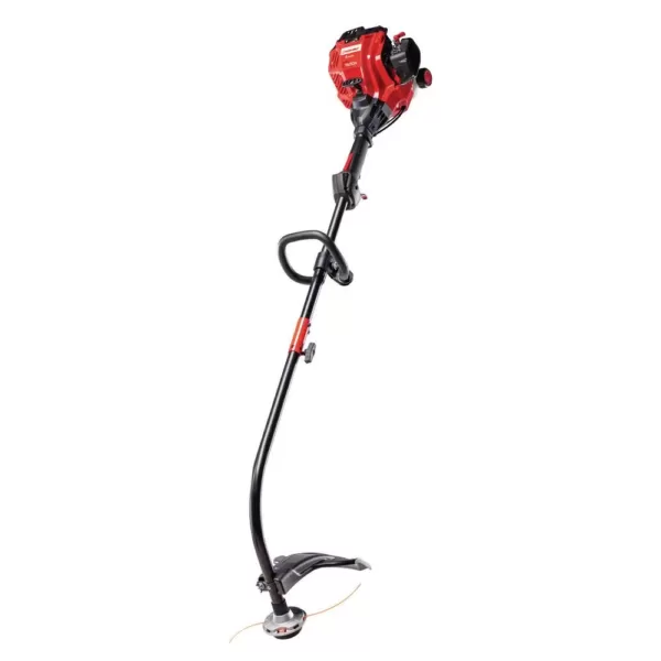 Troy-Bilt 25 cc Gas 2-Cycle Curved Shaft Trimmer with Attachment Capabilities