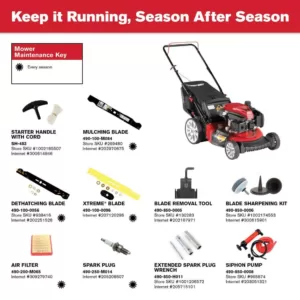 Troy-Bilt 21 in. 159 cc Gas Walk Behind Push Mower with Check Don't Change Oil and 3-in-1 Cutting TriAction Cutting System
