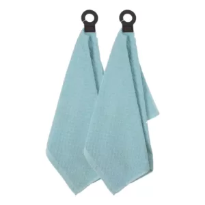 RITZ Hook and Hang Dew Woven Cotton Kitchen Towel (Set of 2)
