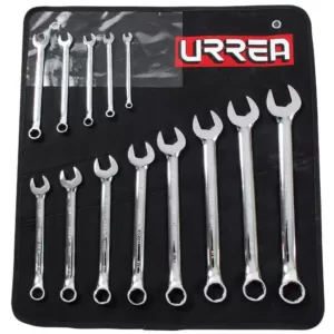 URREA 6 Point Combination Chrome Wrench Set (13-Piece)