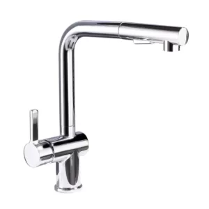 Vanity Art Single-Handle Pull Out Sprayer Kitchen Faucet in Polished Chrome