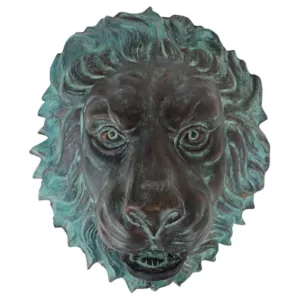 Design Toscano 13 in. H Florentine Lion Head Bronze Wall Fountain