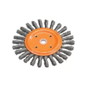 WALTER SURFACE TECHNOLOGIES 8 in. Bench Wheel Brush with Knot-Twisted Wires 5/8 in. Arbor