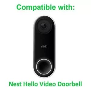 Wasserstein Black Protective Silicone Skin Compatible with Google Nest Hello Video Doorbell - Extra-Layer of Protection
