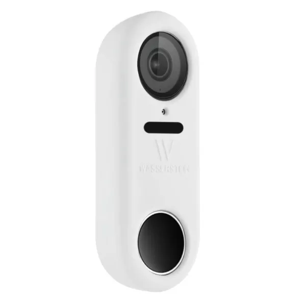 Wasserstein White Protective Silicone Skin Compatible with Google Nest Hello Video Doorbell - Extra-Layer of Protection