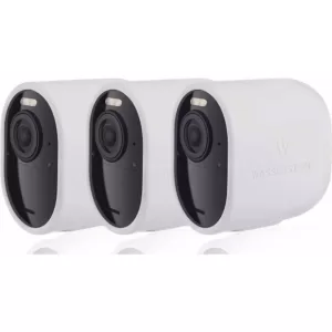 Wasserstein Arlo Ultra/Ultra 2 and Pro 3/Pro 4 Protective Silicone Skins - Accessorize and Protect Your Arlo Camera (3-Pack, White)