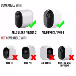 Wasserstein Arlo Ultra/Ultra 2 and Pro 3/Pro 4 Protective Silicone Skins - Accessorize and Protect Your Arlo Camera (3-Pack, White)