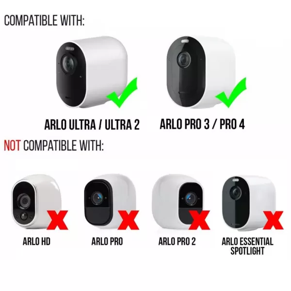 Wasserstein Arlo Ultra/Ultra 2 and Pro 3/Pro 4 Protective Silicone Skins - Accessorize and Protect Your Arlo Camera (3-Pack, Beige)