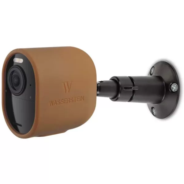 Wasserstein Arlo Ultra/Ultra 2 and Pro 3/Pro 4 Protective Silicone Skins - Accessorize and Protect Your Arlo Camera (3-Pack, Brown)