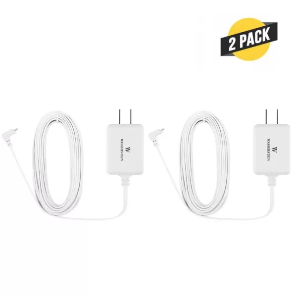 Wasserstein Arlo Pro, Pro 2 and GO Outdoor Weatherproof Charger - 16 ft. Quick Charge 3.0 Power Adapter for Cameras (2-Pack, White)