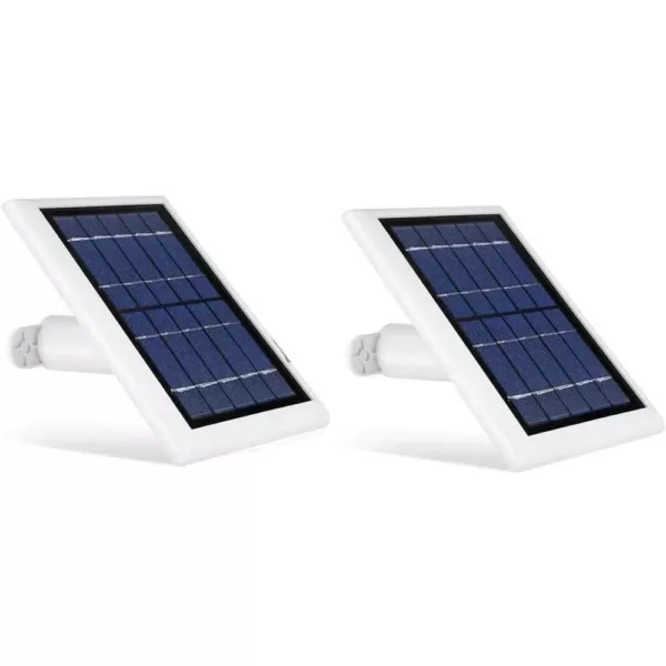 Wasserstein Solar Panel Compatible with Arlo Ultra/Ultra 2, Pro 3/Pro 4 and Arlo Floodlight Only with 13 ft. Cable (2-Pack, White)