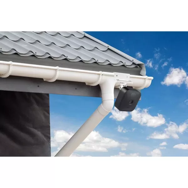 Wasserstein Weatherproof Gutter Mount for Blink Outdoor, Blink XT and Blink XT2 Camera with Universal Screw Adapter (2-Pack, White)