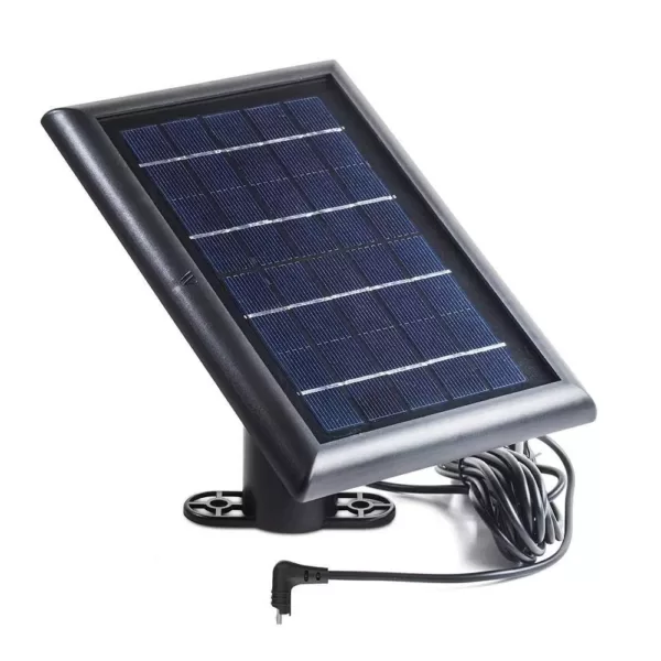 Wasserstein Solar Panel Compatible with Arlo Pro and Arlo Pro 2 - Power Your Arlo Surveillance Camera Continuously (Black)