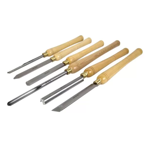 WEN 16 in. to 22 in. Artisan Chisel Set with High-Speed Steel Blades and Domestic Ash Handles (6-Piece)