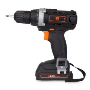 WEN 20-Volt MAX Lithium-Ion 3/8 in. Cordless Drill/Driver with Bits and Carrying Bag