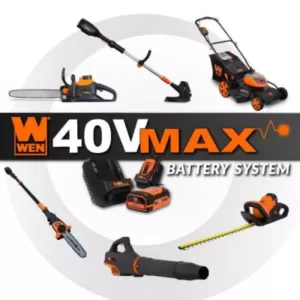 WEN 19 in. 40-Volt Max Lithium-Ion Cordless Battery 3-in-1 Walk Behind Push Lawn Mower - Two Batteries/Charger Included