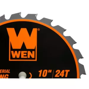 WEN 10 in. 24-Tooth Carbide-Tipped Professional Multi-Material Framing Saw Blade
