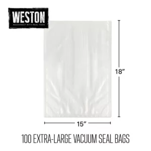 Weston 15 in. x 18 in. Vacuum Sealer Bags (100-Pack)