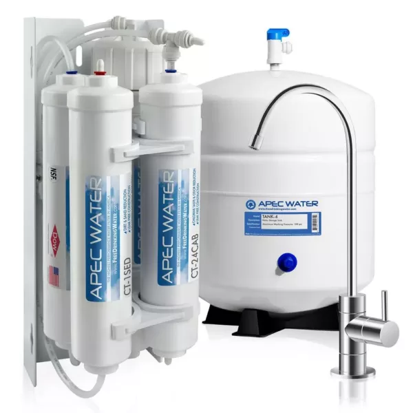 APEC Water Systems Ultimate Compact 4-Stage Under-Sink Reverse Osmosis Drinking Water Filtration System