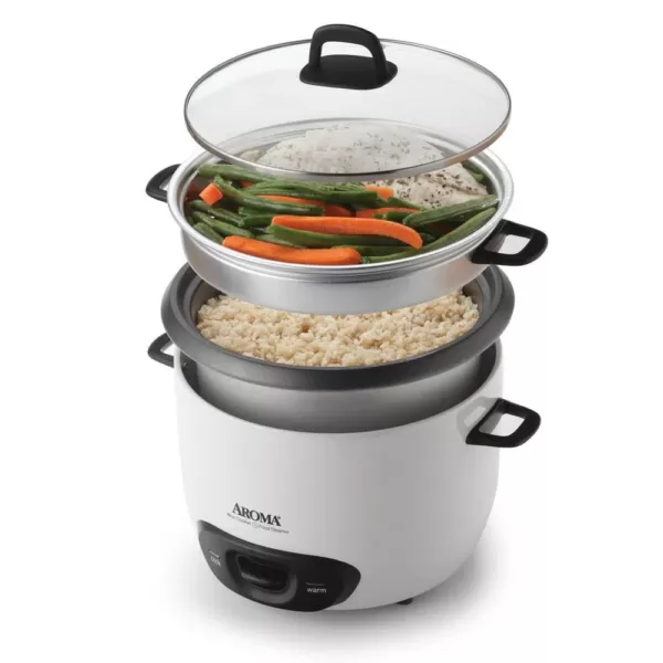 AROMA Pot-Style 6-Cup White Rice Cooker