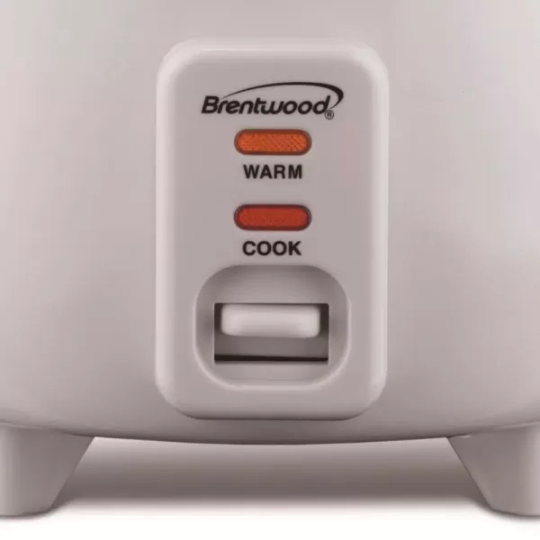 Brentwood Appliances 5-Cup White Rice Cooker with Food Steamer