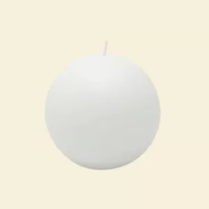 Zest Candle 4 in. White Citronella Ball Candles (Box of 2)