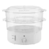 Classic Cuisine 6.3 Qt. White Rice Cooker with Built-In Timer and Locking Lid