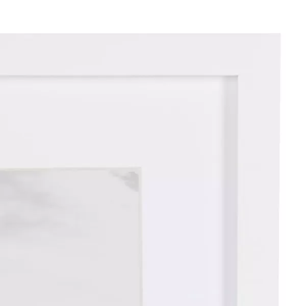 DesignOvation Gallery 8 in. x 10 in. Matted to 5 in. x 7 in. White Picture Frame (Set of 4)