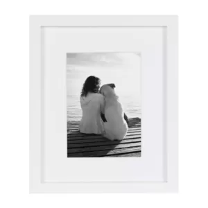 DesignOvation Gallery 8 in. x 10 in. Matted to 5 in. x 7 in. White Picture Frame (Set of 4)