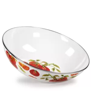 Golden Rabbit Tomatoes 5 qt. Enamelware Round Catering Bowl