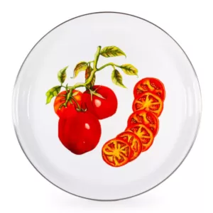 Golden Rabbit Tomatoes 15.5 in. Enamelware Serving Tray