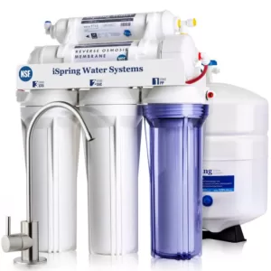 ISPRING RCC7 5-Stage Under Sink Reverse Osmosis Drinking Water Filtration System with Quality Filters, 75 GPD, NSF Certified