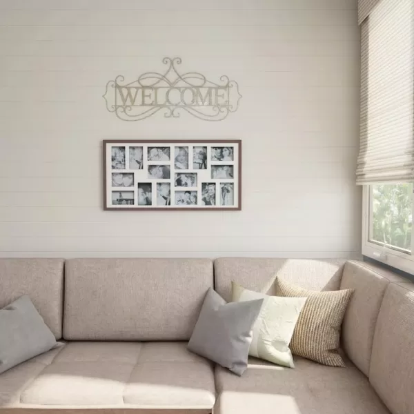 Lavish Home "Welcome" Decorative Rustic Metal Cutout Wall Sign