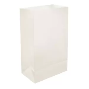 LUMABASE Luminaria Bag 3.5 in. x 10 in. White Plastic 100-Pack