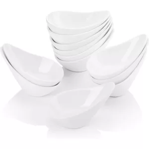 MALACASA 4.5 in. Ceramic White Ramekins Souffle Dishes for Creme Brulee(Set of 12)