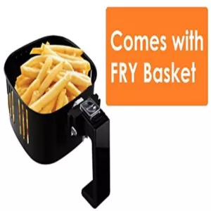 Ovente 3.2 Qt. White Air Fryer Grill Pan and Non-Stick Frying Basket Auto Shut-Off 6 Cooking Presets Touch Sensor