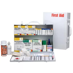 First Aid Only 516-Piece 2 Shelf Metal Industrial First Aid Kit Station