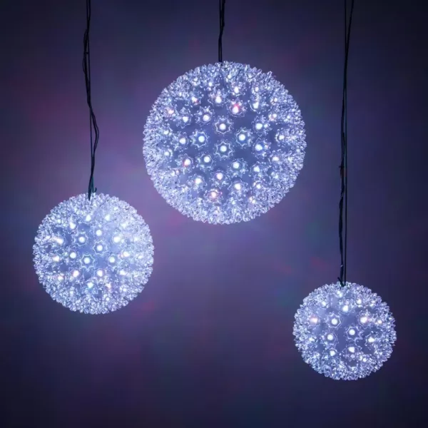 Wintergreen Lighting 7.5 in. 120-Light LED Color Changing Starlight Sphere with Remote Control