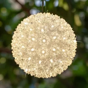 Wintergreen Lighting 6 in. 70-Light LED Warm White Twinkle Starlight Sphere