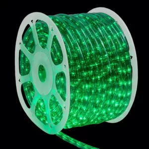 Wintergreen Lighting 150 ft. 1800-Light Green Christmas LED Rope Light Kit