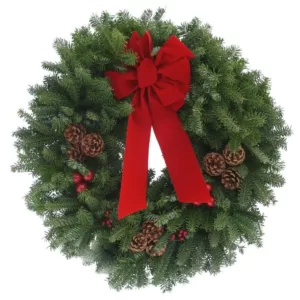 Worcester Wreath 24 in. Balsam Fir Classic Fresh Wreath : Multiple Ship Weeks Available