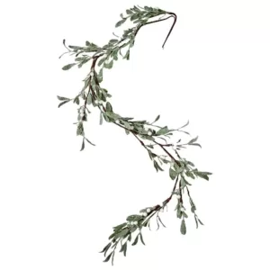 Worth Imports 4.25 ft. Green Leaves and White Berries Garland