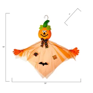Worth Imports 40 in. Halloween Hanging Organza Pumpkin (Set of 2)