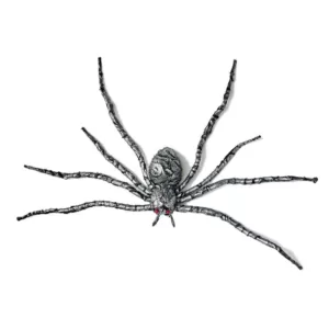 Worth Imports 35 in. Silver and Black Spider Halloween Prop (Set of 2)